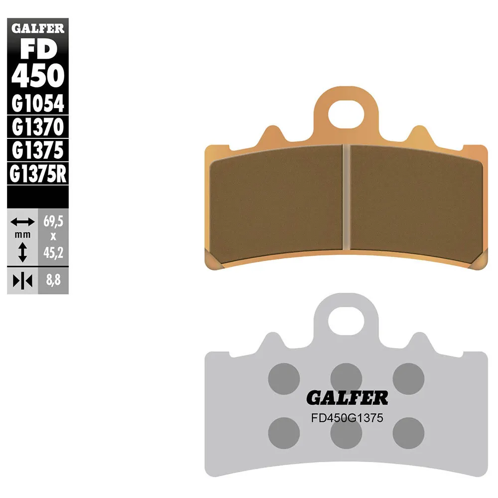 Galfer Fd450-g1375 Sinterbremsbeläge, Black, One Size Galfer Fd450-g1375 Sinterbremsbeläge, Black, One Size