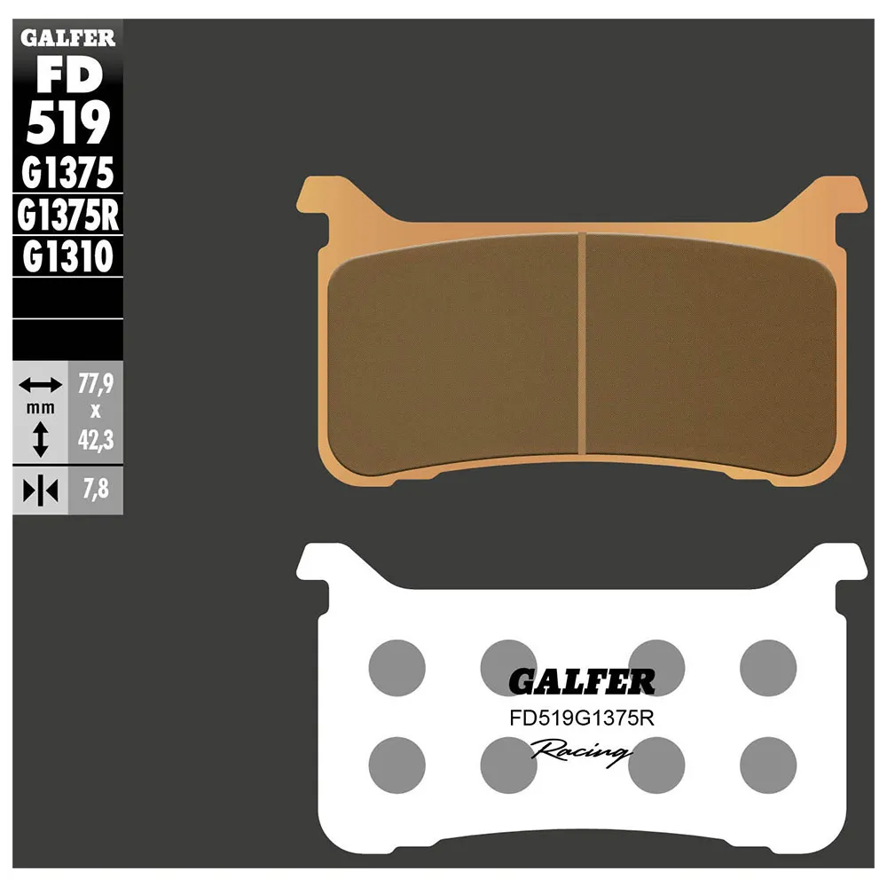 Galfer Fd519-g1375r Sinterbremsbeläge, Black, One Size Galfer Fd519-g1375r Sinterbremsbeläge, Black, One Size