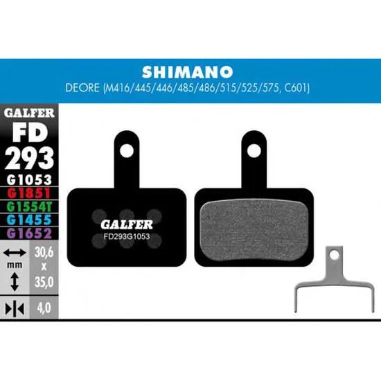 Galfer Shimano Deore Pro Brake Scheibenbremsbeläge, Black, One Size Galfer Shimano Deore Pro Brake Scheibenbremsbeläge, Black, One Size