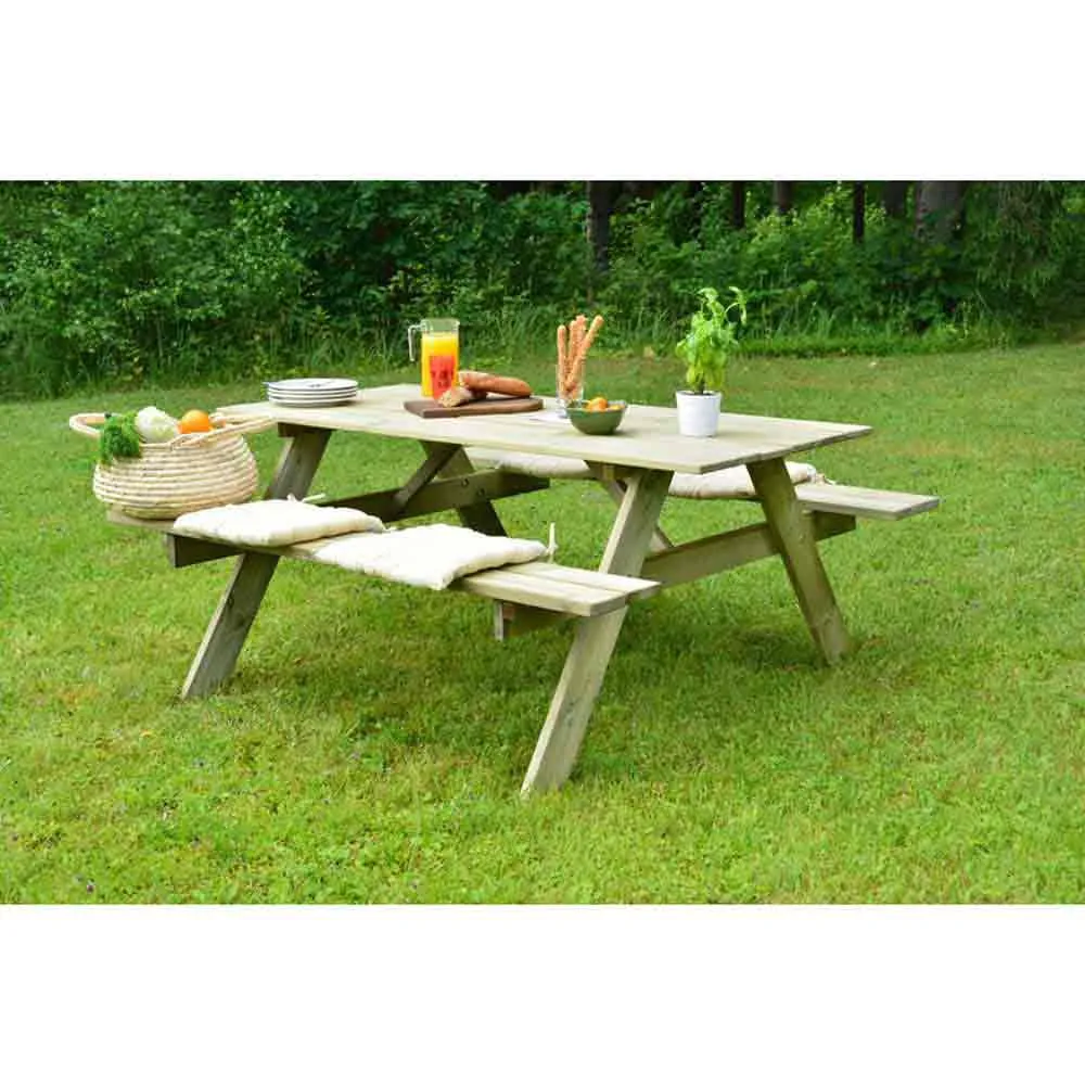 Gardiun Solid Picnic Tisch, Wooden, 177 x 151 x 77cm Gardiun Solid Picnic Tisch, Wooden, 177 x 151 x 77cm