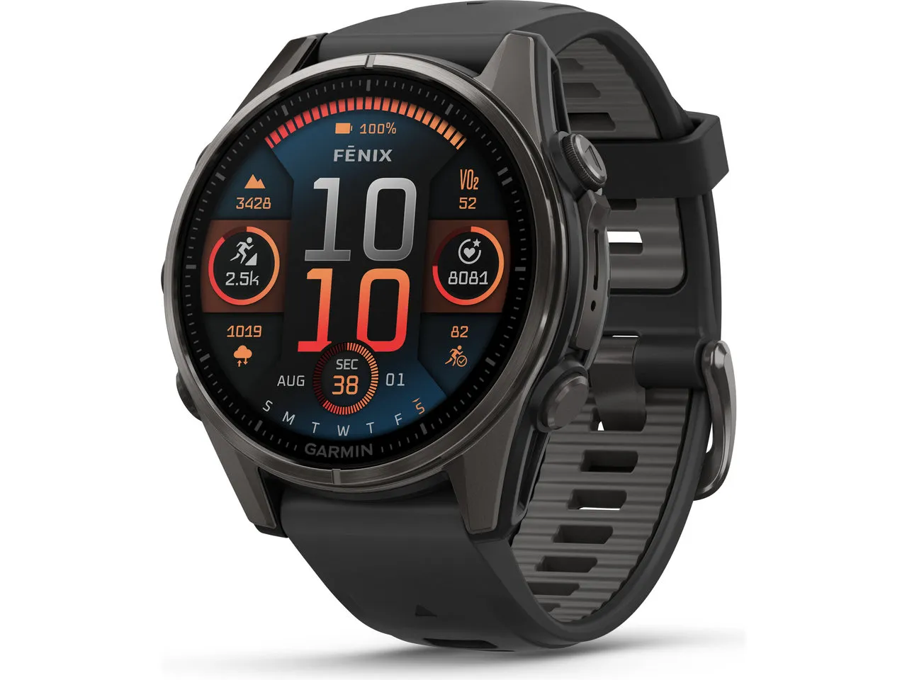 Garmin fenix 8 AMOLED Sapphire Titan GPS 43 mm Multisport-Smartwatch, Schwarz Garmin fenix 8 AMOLED Sapphire Titan GPS 43 mm Multisport-Smartwatch, Schwarz