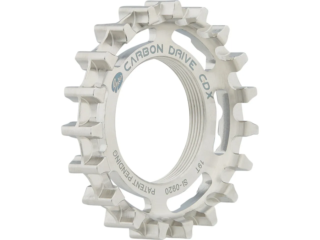Gates Carbon Drive CDX Hintere Riemenscheibe Thread-On / Fixie, Grau, 19t Gates Carbon Drive CDX Hintere Riemenscheibe Thread-On / Fixie, Grau, 19t