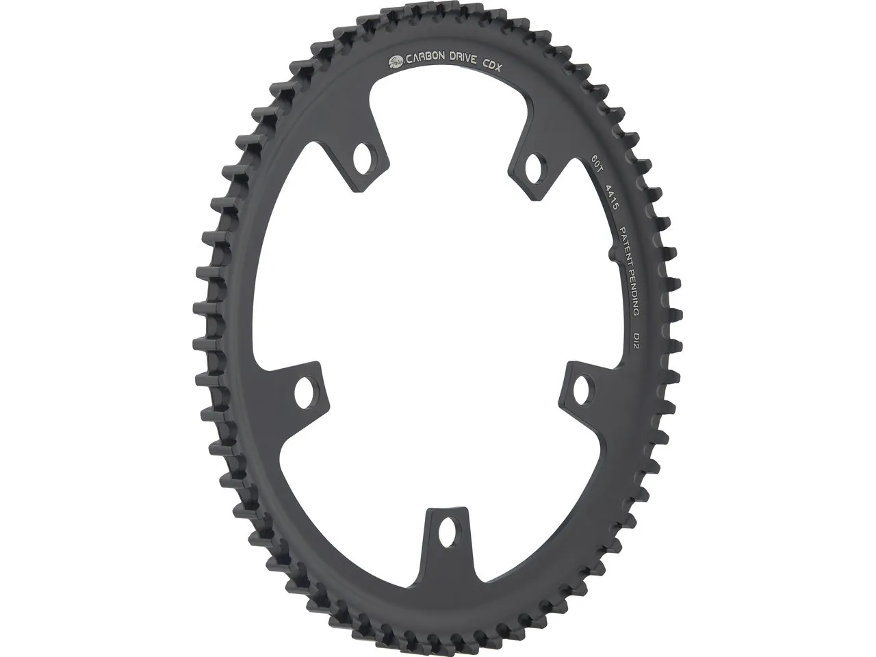 Gates Carbon Drive CDX Tandem Vordere Riemenscheibe, Schwarz, 74t Gates Carbon Drive CDX Tandem Vordere Riemenscheibe, Schwarz, 74t