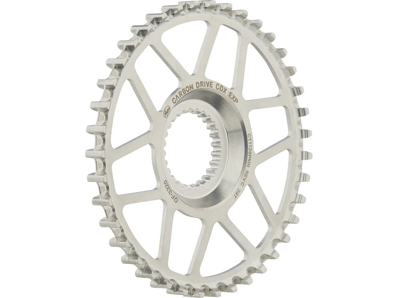 Gates Carbon Drive CDX:EXP Vordere Riemenscheibe Pinion, Grau, 39t Gates Carbon Drive CDX:EXP Vordere Riemenscheibe Pinion, Grau, 39t