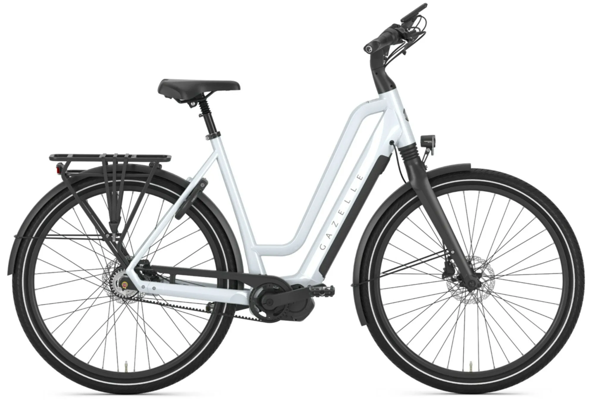 Gazelle Chamonix C5 HMS frozen white gloss 28" 630 Wh Wave, Hersteller-frozen white gloss, 57cm