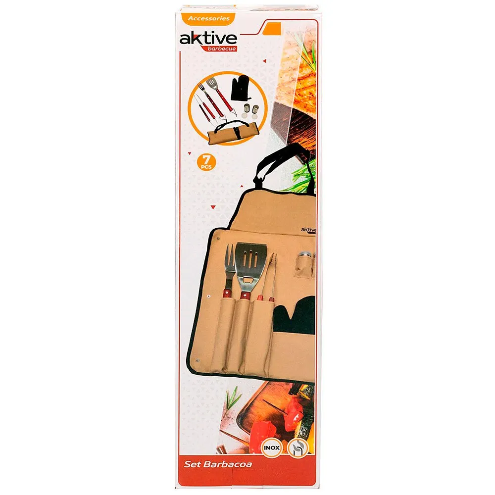 Generico Grillschürze Mit 7 Utensilien, Multicolor, One Size Generico Grillschürze Mit 7 Utensilien, Multicolor, One Size