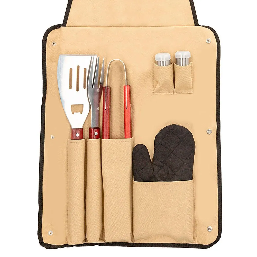 Generico Grillschürze Mit 7 Utensilien, Multicolor, One Size Generico Grillschürze Mit 7 Utensilien, Multicolor, One Size