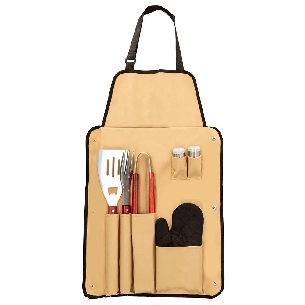 Generico Grillschürze Mit 7 Utensilien, Multicolor, One Size Generico Grillschürze Mit 7 Utensilien, Multicolor, One Size