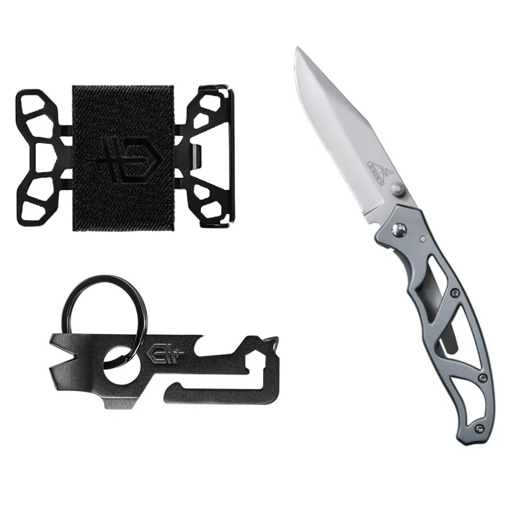 Gerber Paraframe I + Mullet + Barbill Messer, Metal, One Size