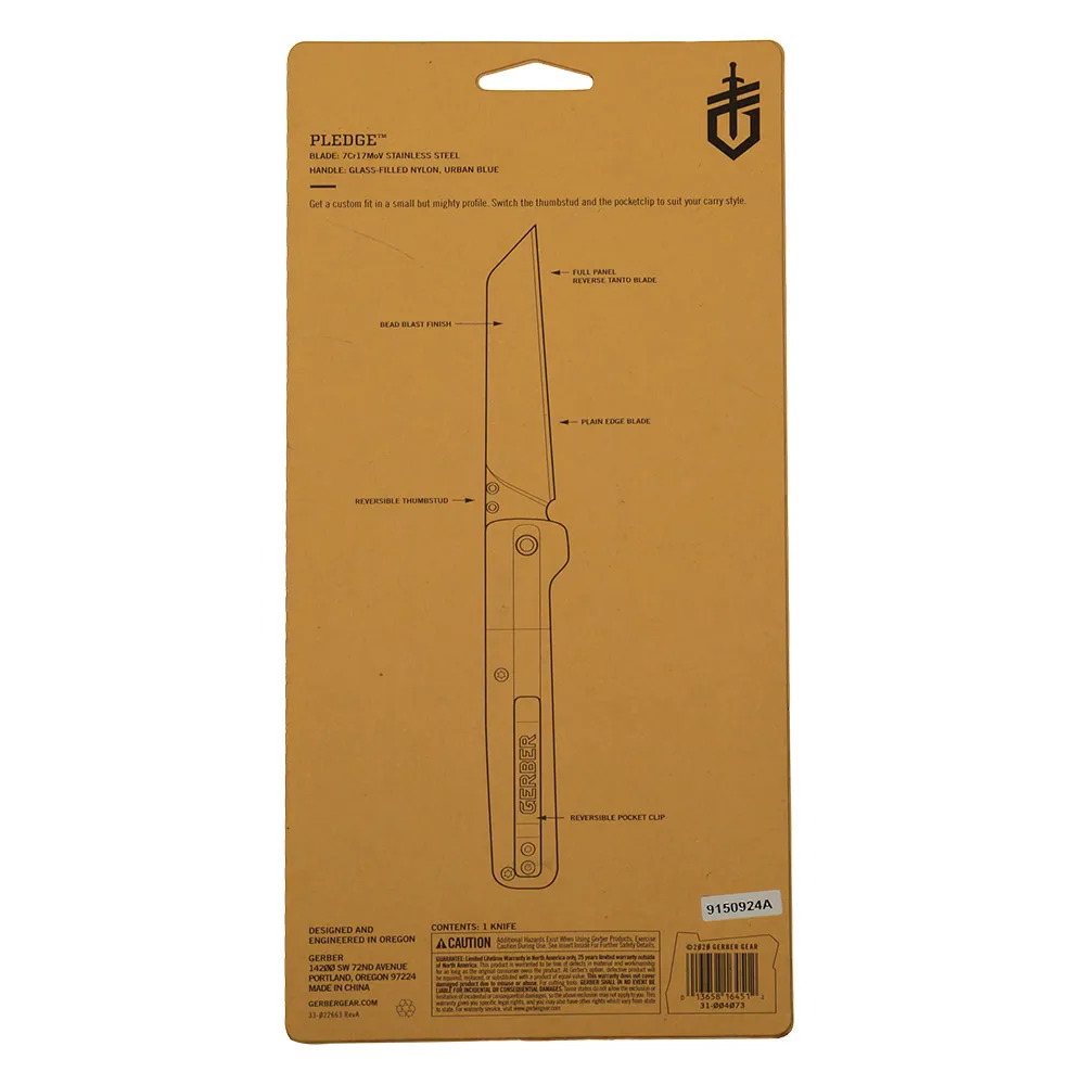 Gerber Pledge Taschenmesser, Blue, One Size Gerber Pledge Taschenmesser, Blue, One Size