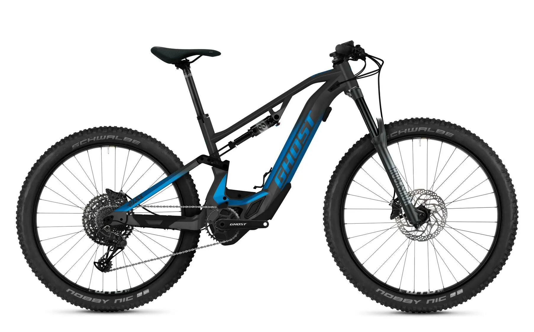 Ghost E-ASX 160 Essential dark grey/bright blue-matt 29" 625 Wh Diamant, Anthrazit, S Ghost E-ASX 160 Essential dark grey/bright blue-matt 29" 625 Wh Diamant, Anthrazit, S