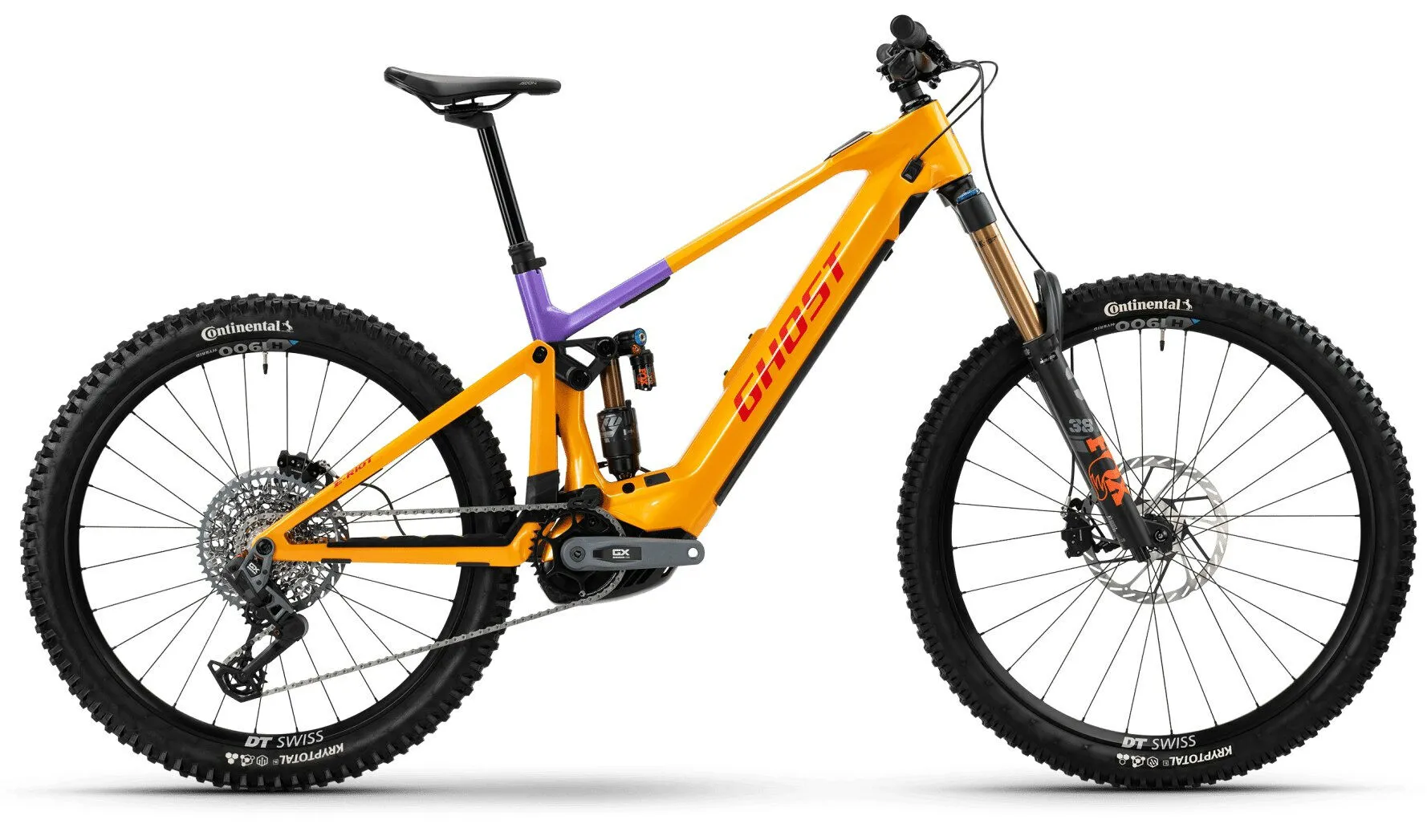 Ghost E-Riot Full Party dazzling mango/diva purple-glossy 29"/27,5" 800 W, Orange, L Ghost E-Riot Full Party dazzling mango/diva purple-glossy 29"/27,5" 800 W, Orange, L