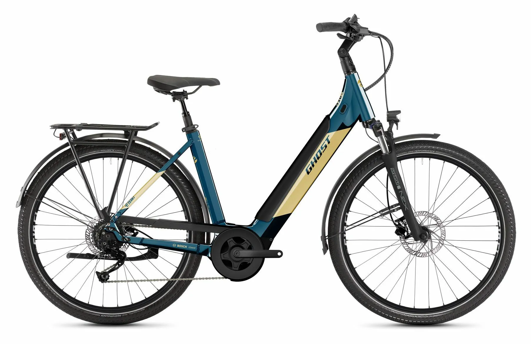 Ghost E-Teru Essential EQ petrol blue/beige-glossy 27,5" 625 Wh Wave Ghost E-Teru Essential EQ petrol blue/beige-glossy 27,5" 625 Wh Wave