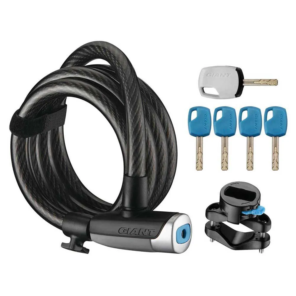 Giant Surelock Flex Key Coil 12 Kabelschloss, Black, One Size Giant Surelock Flex Key Coil 12 Kabelschloss, Black, One Size