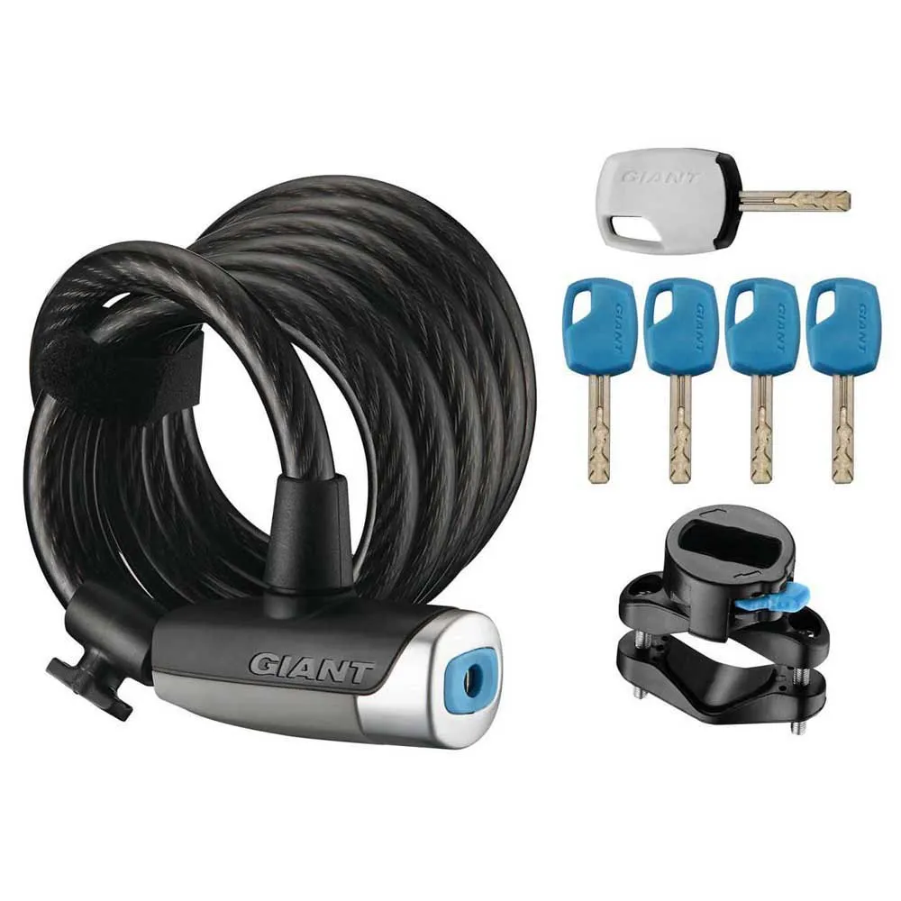 Giant Surelock Flex Key Coil 15 Kabelschloss, Black, One Size Giant Surelock Flex Key Coil 15 Kabelschloss, Black, One Size