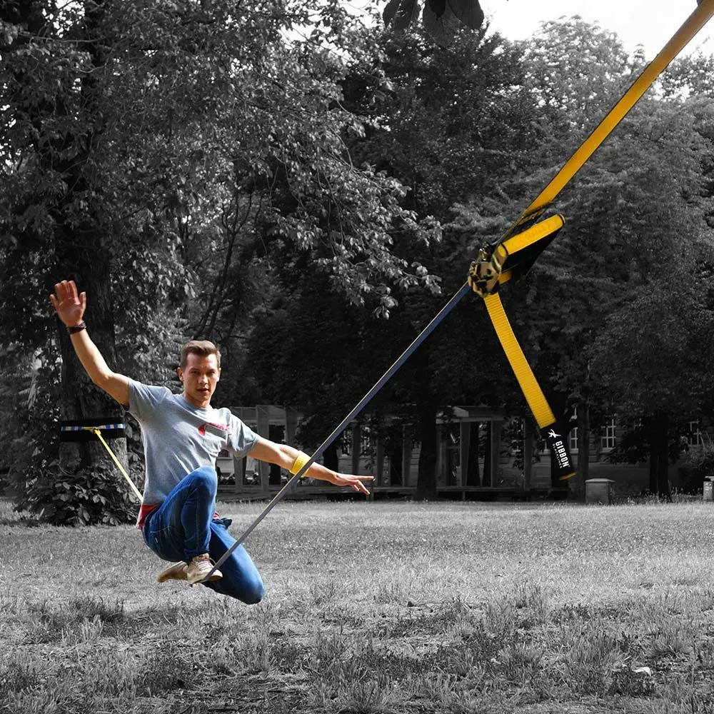 GIBBON Slacklines Flow Line Treewear Slackline, Blue, 25m