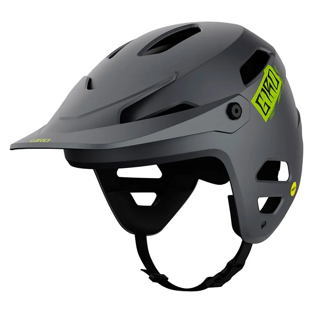 Giro Tyrant Spherical Mtb-helm, Matt metallic black / ano lime