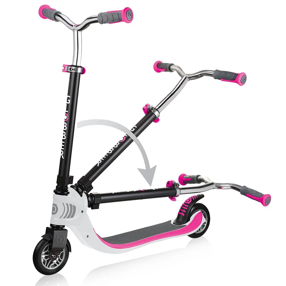 Globber Flow 125 Tretroller, Pink / white, One Size Globber Flow 125 Tretroller, Pink / white, One Size