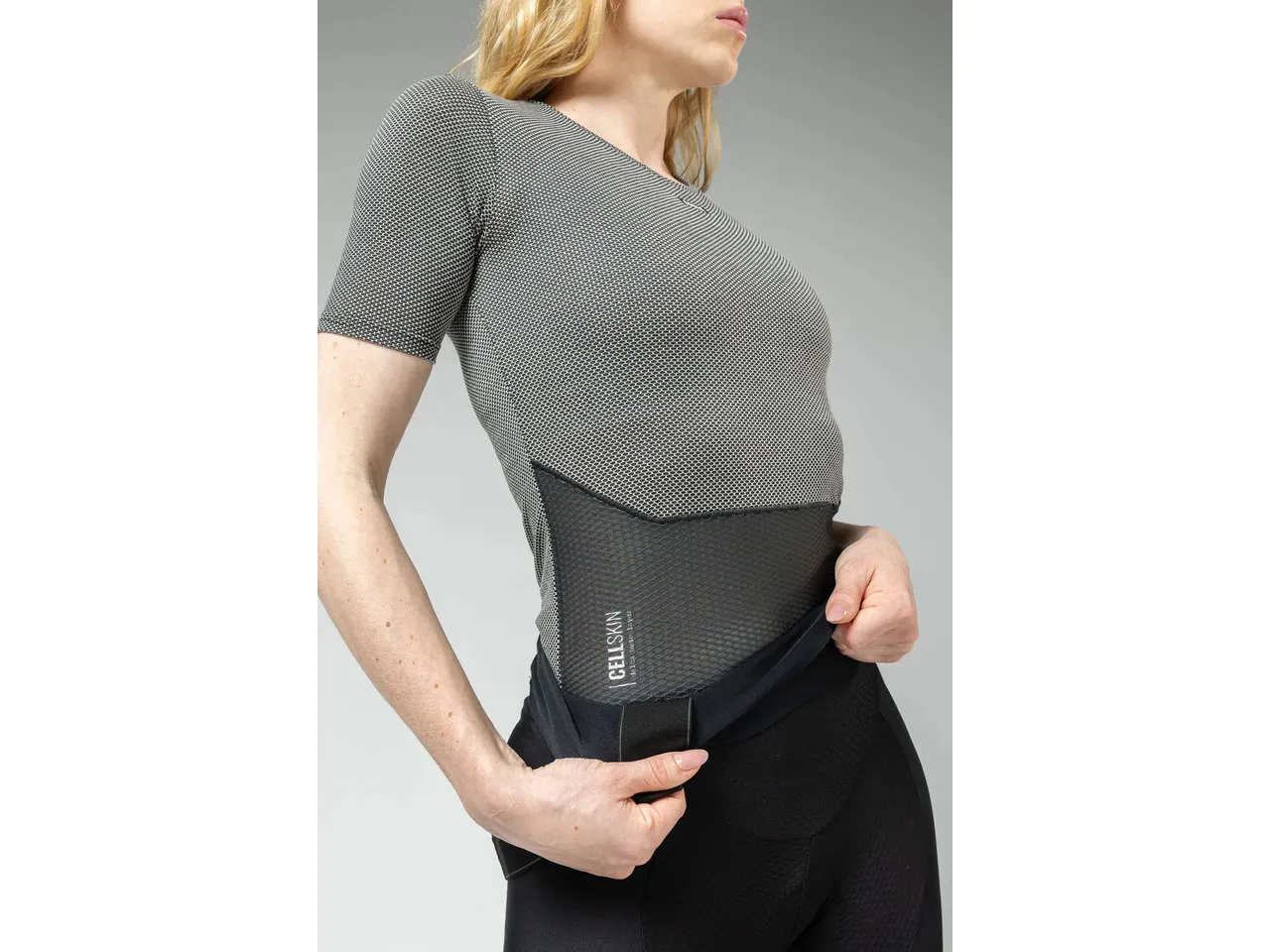 Gobik Cell Skin S/S Damen Unterhemd, Grau/schwarz Gobik Cell Skin S/S Damen Unterhemd, Grau/schwarz