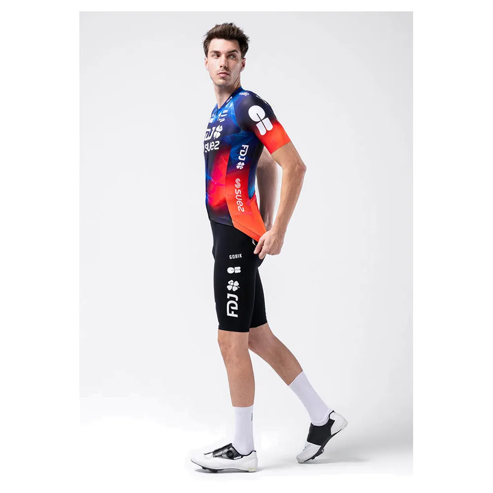 Gobik Odyssey Fdj Suez 2025 Kurzarm-radtrikot, Multicolor