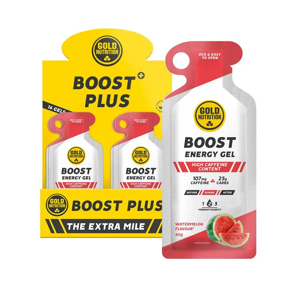 Gold Nutrition Boost Plus Schachtel Mit Energiegelen 40g 16 Einheiten, Multicolor, One Size Gold Nutrition Boost Plus Schachtel Mit Energiegelen 40g 16 Einheiten, Multicolor, One Size
