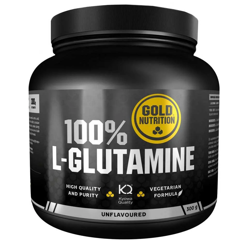 Gold Nutrition Glutamin Neutraler Geschmack 300gr, Black, One Size