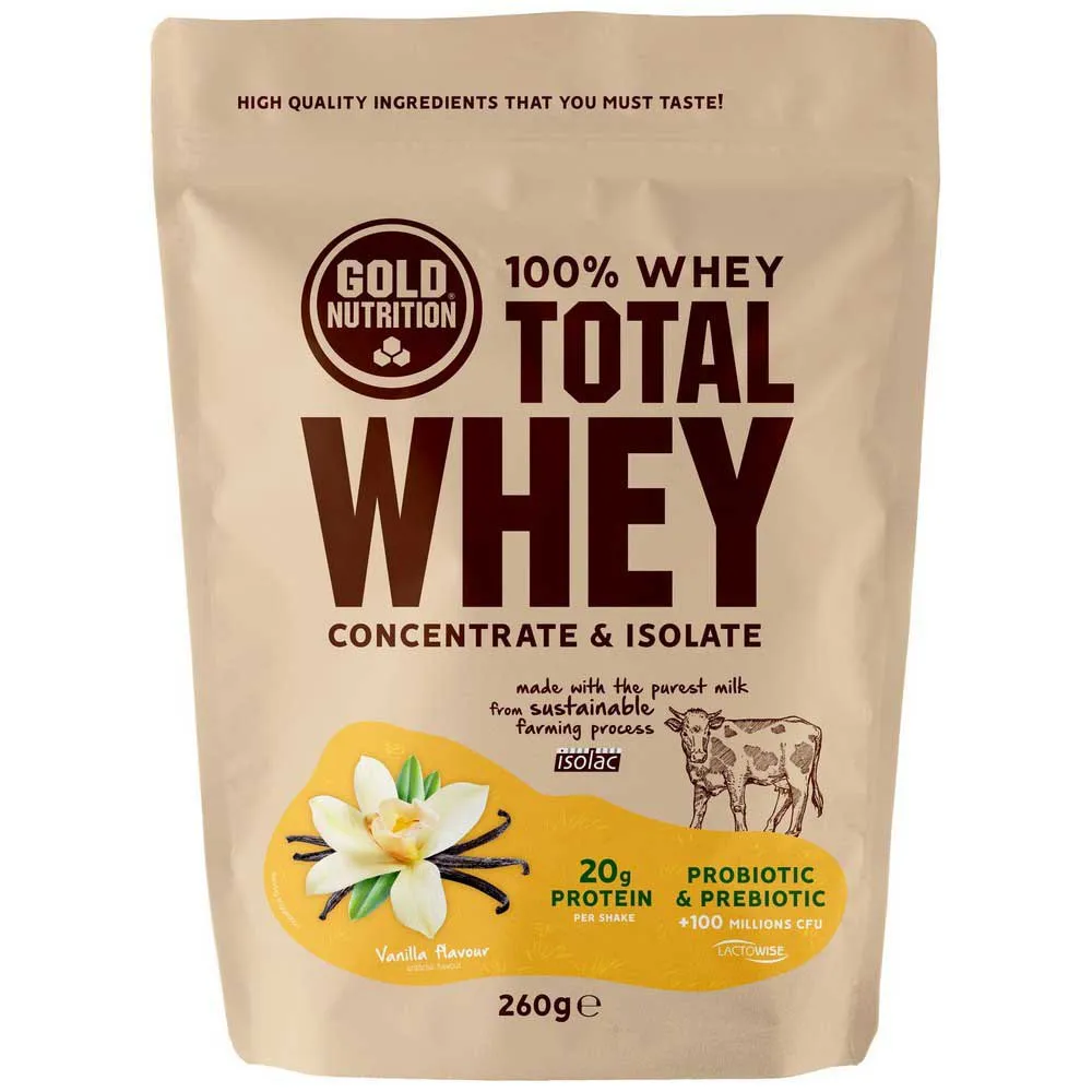 Gold Nutrition Total Molkenprotein Vanille 260g, Beige, One Size Gold Nutrition Total Molkenprotein Vanille 260g, Beige, One Size