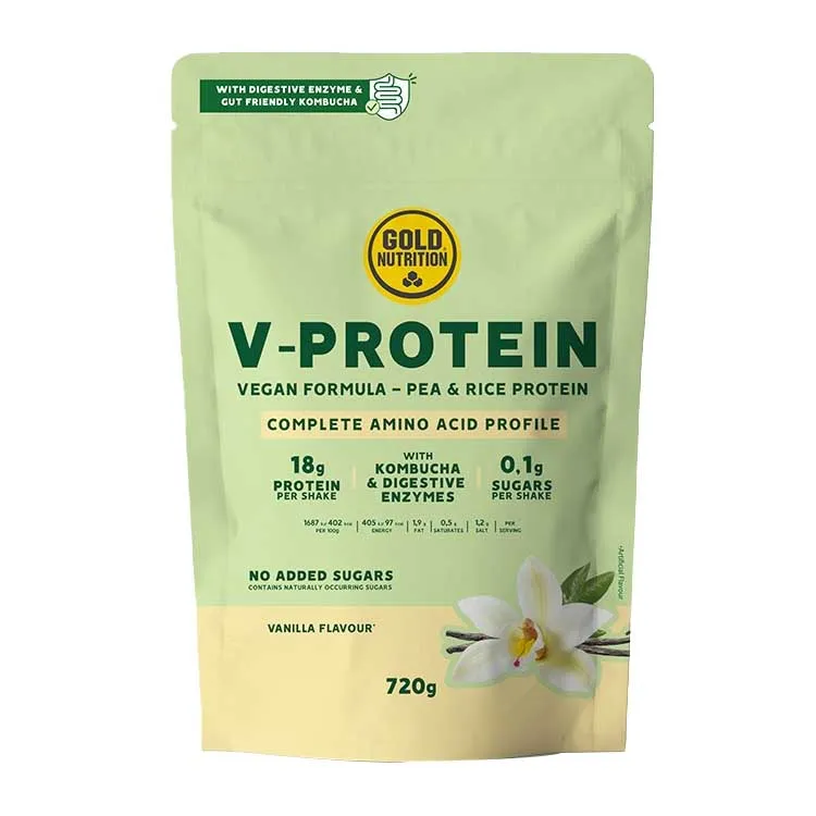 Gold Nutrition V-protein Veganes Vanilleprotein 720g, Mullticolor, One Size Gold Nutrition V-protein Veganes Vanilleprotein 720g, Mullticolor, One Size