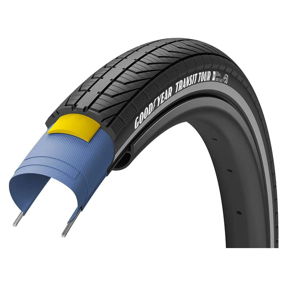 Goodyear Transit Tour S3:shell 700c X 2.00 Steifer Urbanreifen, Black reflect, 700C x 2.00 Goodyear Transit Tour S3:shell 700c X 2.00 Steifer Urbanreifen, Black reflect, 700C x 2.00
