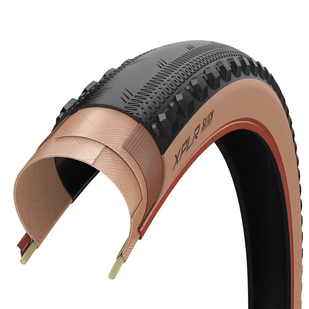 Goodyear XPLR Slick Tubeless Complete 28" Faltreifen, Black / tan, 700C x 40 Goodyear XPLR Slick Tubeless Complete 28" Faltreifen, Black / tan, 700C x 40