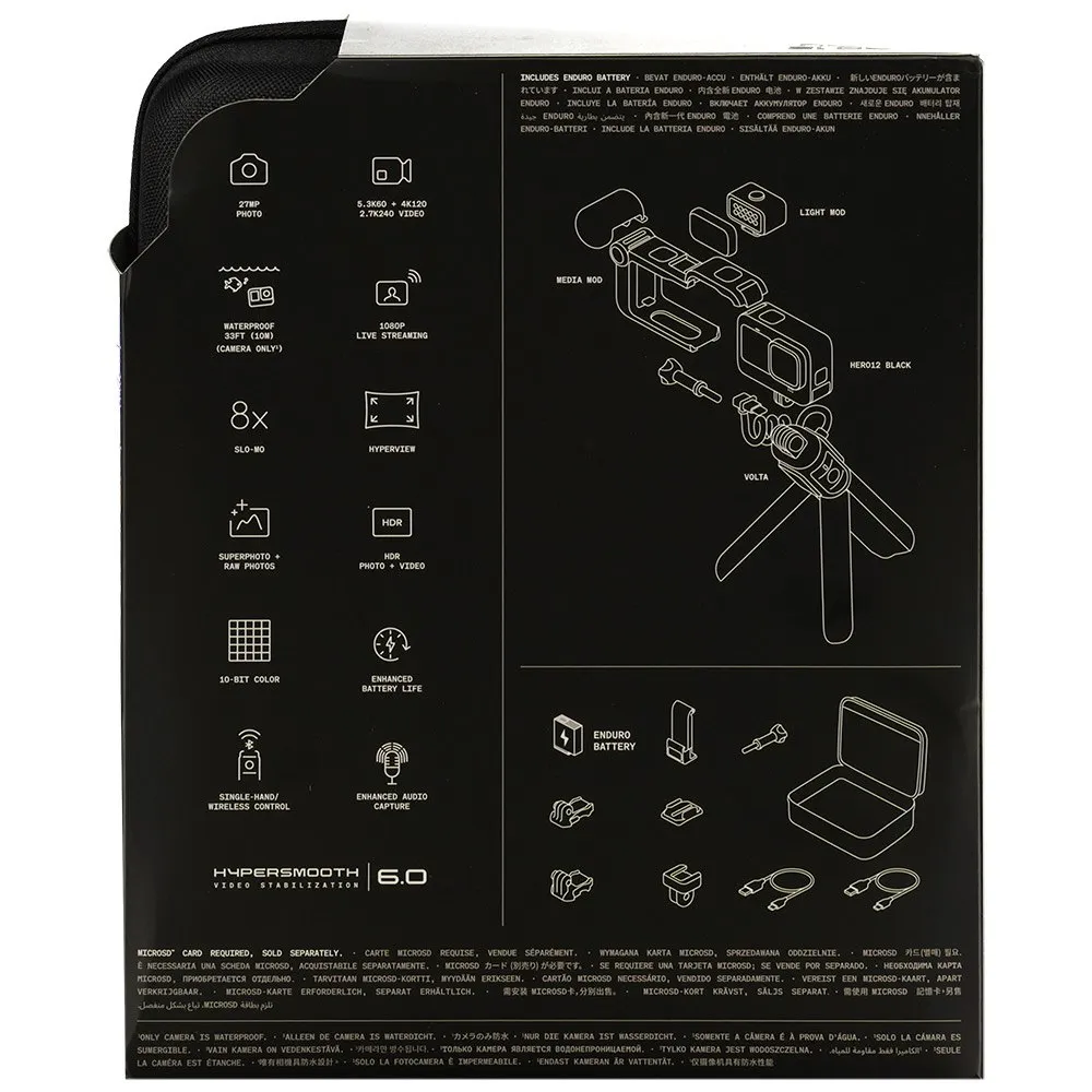 GoPro Hero12 Black Creator Edition Action-kamera, Black, One Size