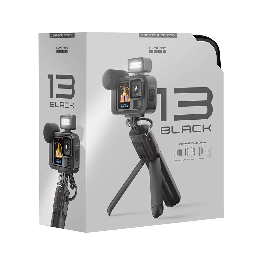 GoPro Hero13 Black Creator Edition Action-kamera, Black, One Size, EU Plug 220V GoPro Hero13 Black Creator Edition Action-kamera, Black, One Size, EU Plug 220V
