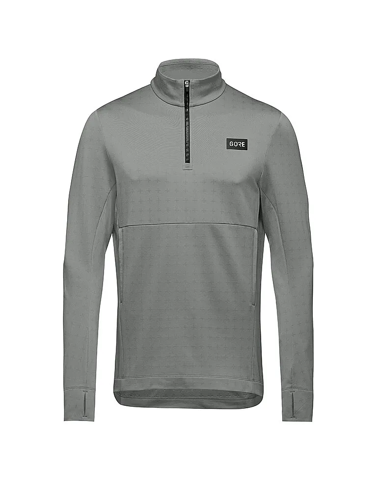 GOREWEAR Herren Laufshirt Everyday Thermo 1/4-Zip, Grau