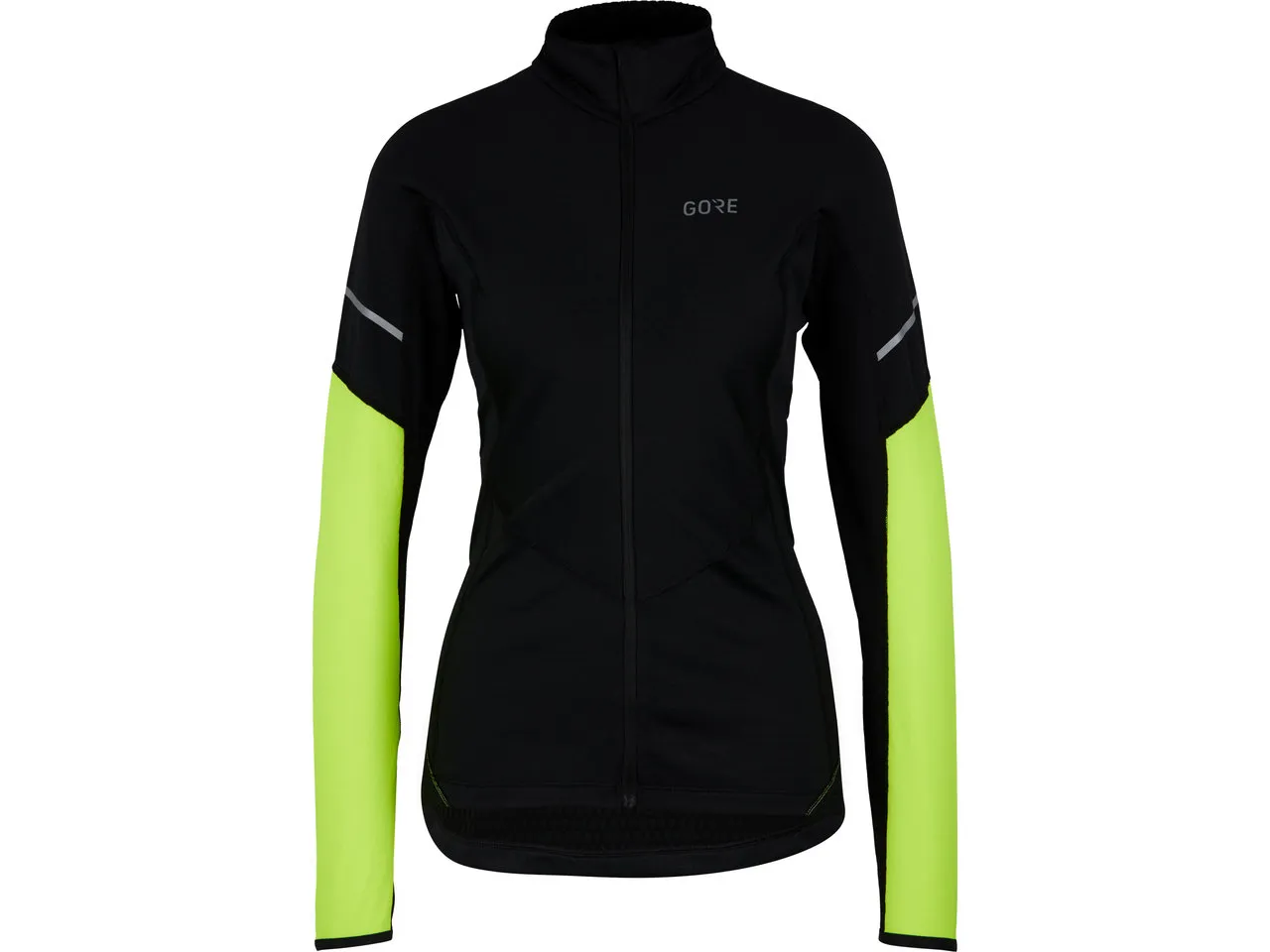 GOREWEAR M Damen Thermo Zip Shirt langarm, Black-neon yellow