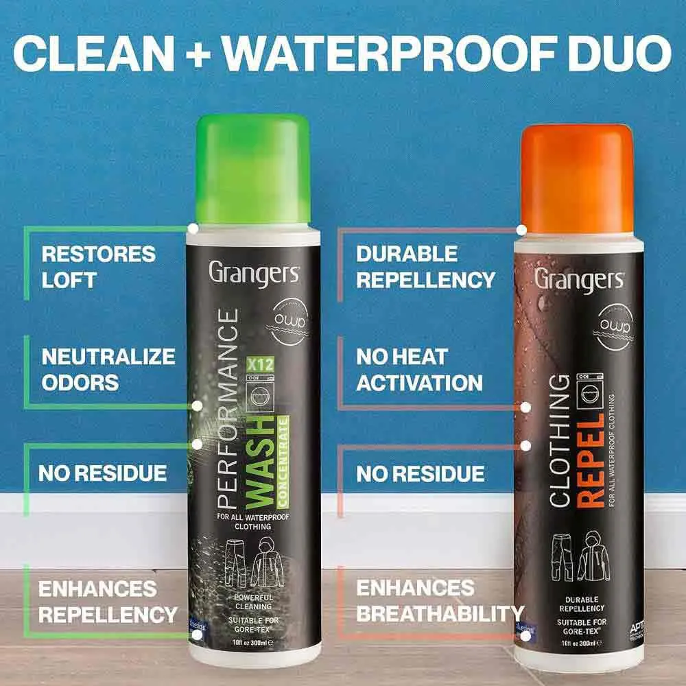 Grangers Leistungsstarke Reinigung + Schmutz-und Wasserabweisender Kleidungsreiniger 300ml, Black / green / orange, One Size Grangers Leistungsstarke Reinigung + Schmutz-und Wasserabweisender Kleidungsreiniger 300ml, Black / green / orange, One Size