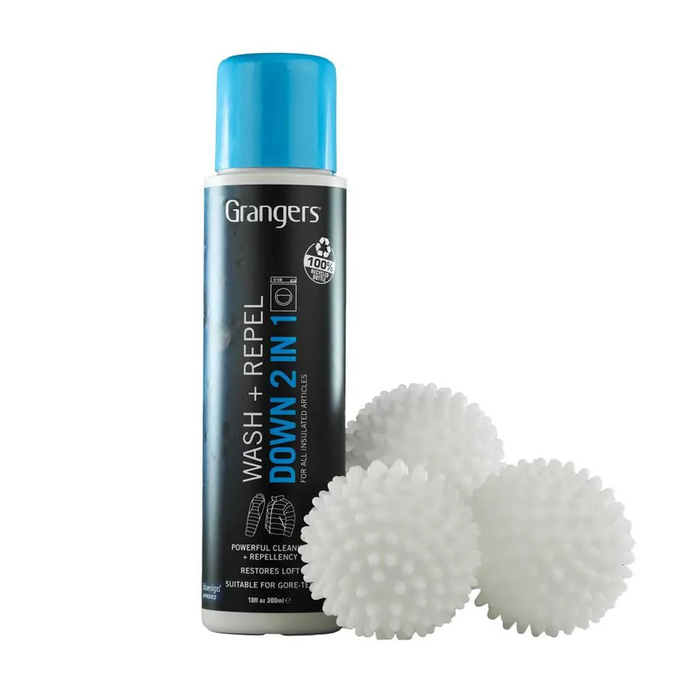 Grangers Trockenbälle & Daunenpflege Reinigungsset 300ml, White / blue, One Size Grangers Trockenbälle & Daunenpflege Reinigungsset 300ml, White / blue, One Size