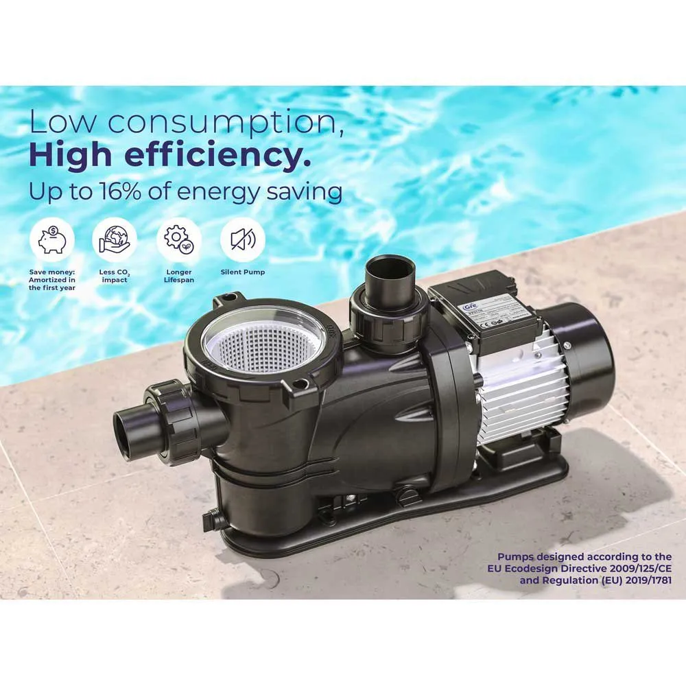 Gre Accessories 1.5 Ps Maximales Volumen 135 M³ Ø Selbstansaugende Pumpe 700mm, Dark grey, 1.5cv Gre Accessories 1.5 Ps Maximales Volumen 135 M³ Ø Selbstansaugende Pumpe 700mm, Dark grey, 1.5cv