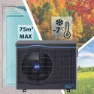 Gre Accessories 60 M³ 230 V Ø50 Mm 9.5kw Inverter-wärmepumpe Refurbished, Black, 60m³