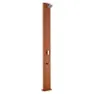 Gre Accessories Aluminium Quadratische Solardusche Mit Holzoptik, Brown, 32L