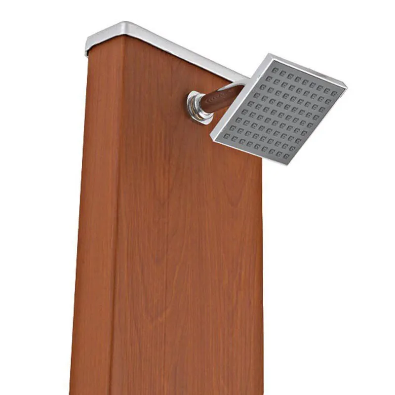 Gre Accessories Aluminium Quadratische Solardusche Mit Holzoptik, Brown, 32L Gre Accessories Aluminium Quadratische Solardusche Mit Holzoptik, Brown, 32L