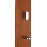 Gre Accessories Aluminium Quadratische Solardusche Mit Holzoptik, Brown, 32L
