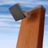Gre Accessories Aluminium Quadratische Solardusche Mit Holzoptik, Brown, 32L