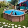 Gre Accessories Bambu 535x335x130 Cm Schwimmbadauskleidung Aus Holz, Blue, 535 x 335 x 130cm