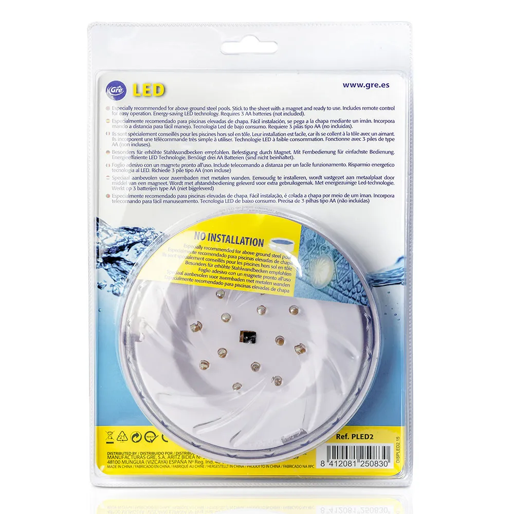 Gre Accessories Led-projektor Für Aufstellpools 2 Einheiten, White, One Size Gre Accessories Led-projektor Für Aufstellpools 2 Einheiten, White, One Size