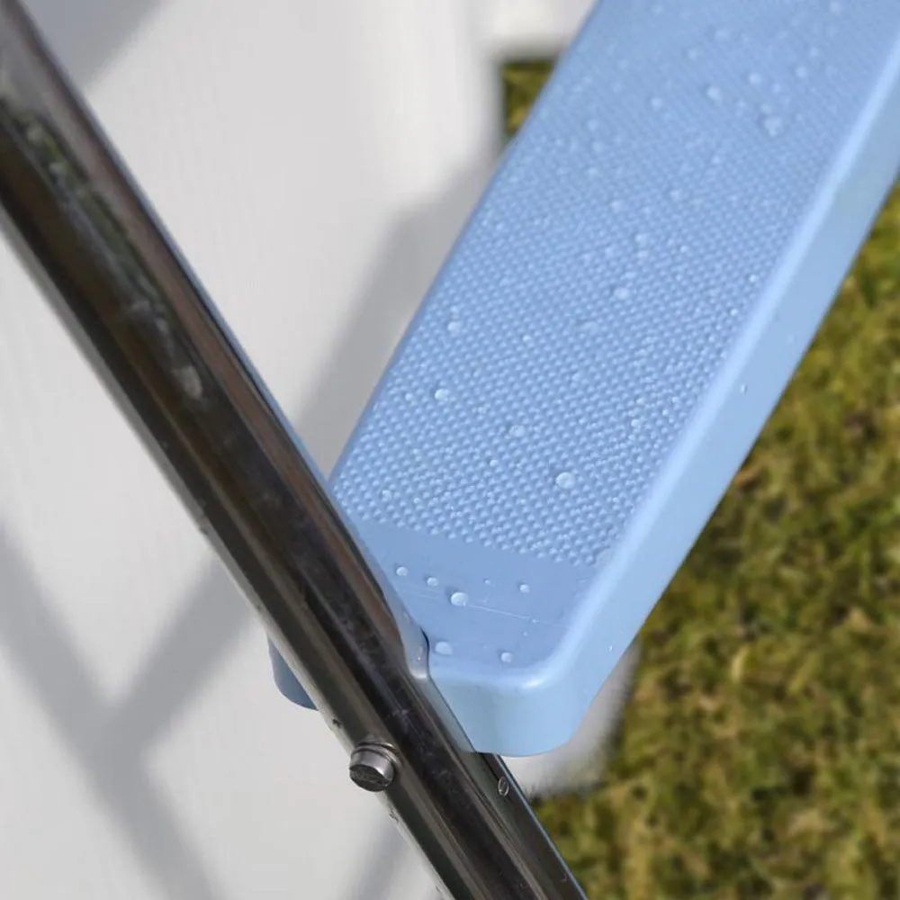 Gre Accessories Leiter 2x4 Stufen, Silver / blue, 142cm Gre Accessories Leiter 2x4 Stufen, Silver / blue, 142cm
