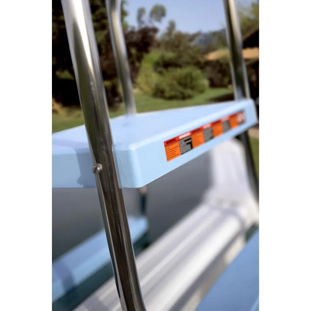 Gre Accessories Leiter 2x4 Stufen, Silver / blue, 142cm Gre Accessories Leiter 2x4 Stufen, Silver / blue, 142cm