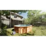 Gre Accessories nade 2 Oval Schwimmbadauskleidung Aus Holz, Blue, 387 x 286 x 114cm