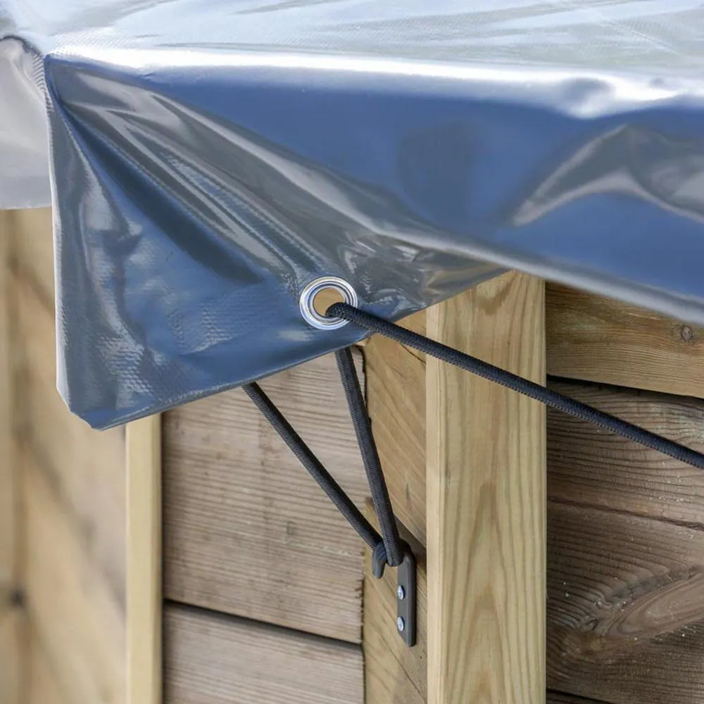 Gre Accessories Ovale Poolabdeckung Für Den Winter Canelle, Grey, 605 x 405cm Gre Accessories Ovale Poolabdeckung Für Den Winter Canelle, Grey, 605 x 405cm