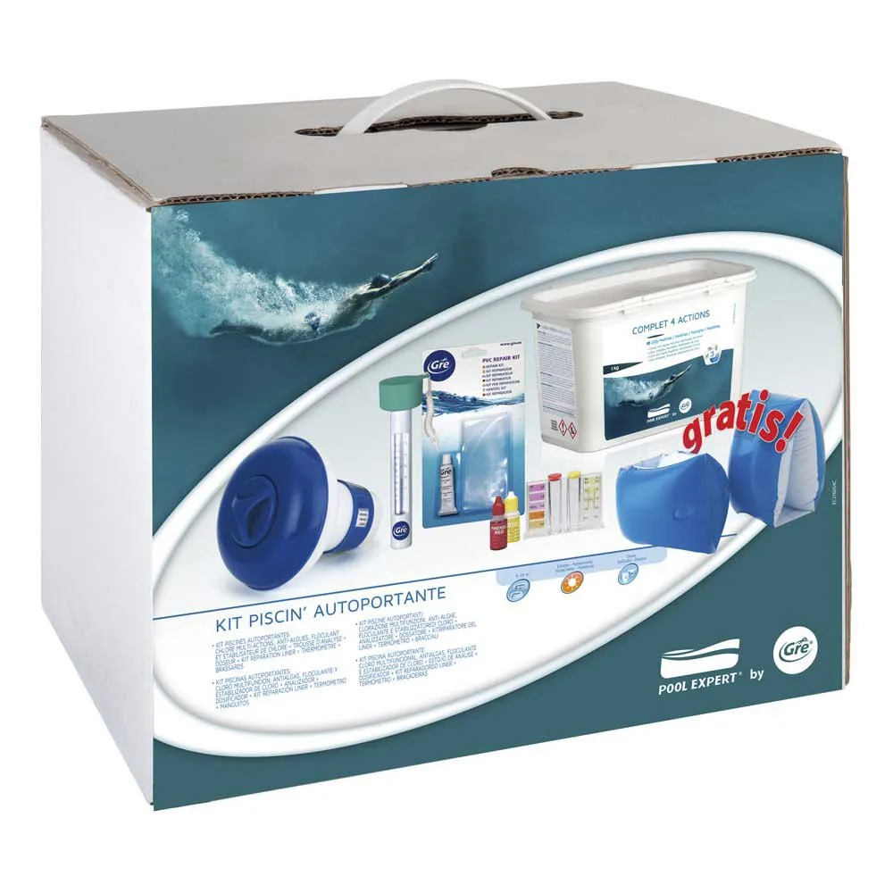 Gre Accessories Poolbehandlungskit ³ 5-15 M, White / blue, One Size Gre Accessories Poolbehandlungskit ³ 5-15 M, White / blue, One Size