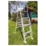 Gre Accessories Sicherheit 3-schritte Für Aufstellpools 120-130 Cm unisex, Galvanized steel, One Size